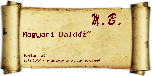 Magyari Baldó névjegykártya